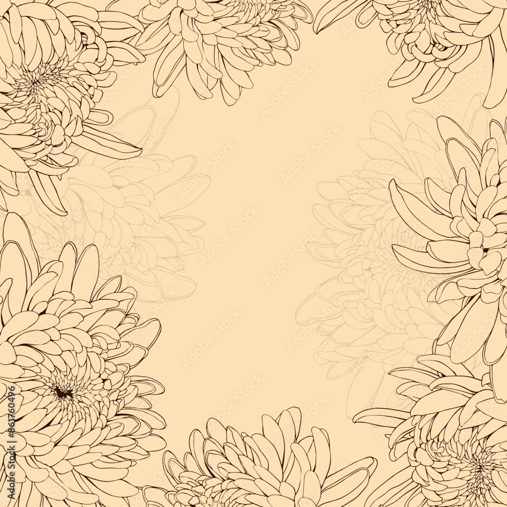Seamless pattern with square frame. Hand drawn vector illustration. Seamless pattern with square frame. Hand drawn vector illustration.