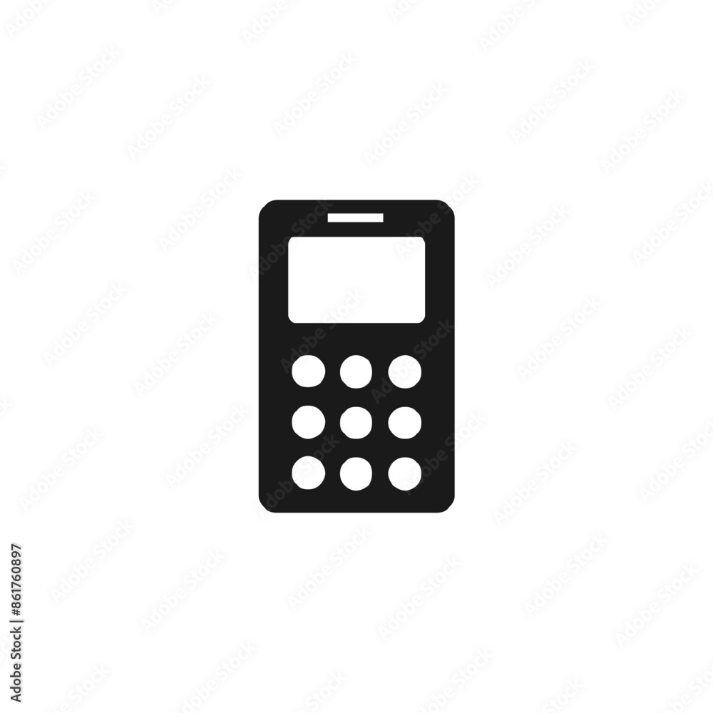 Set of monochrome telephone vector icons isolated on white background. Set of monochrome telephone vector icons isolated on white background.