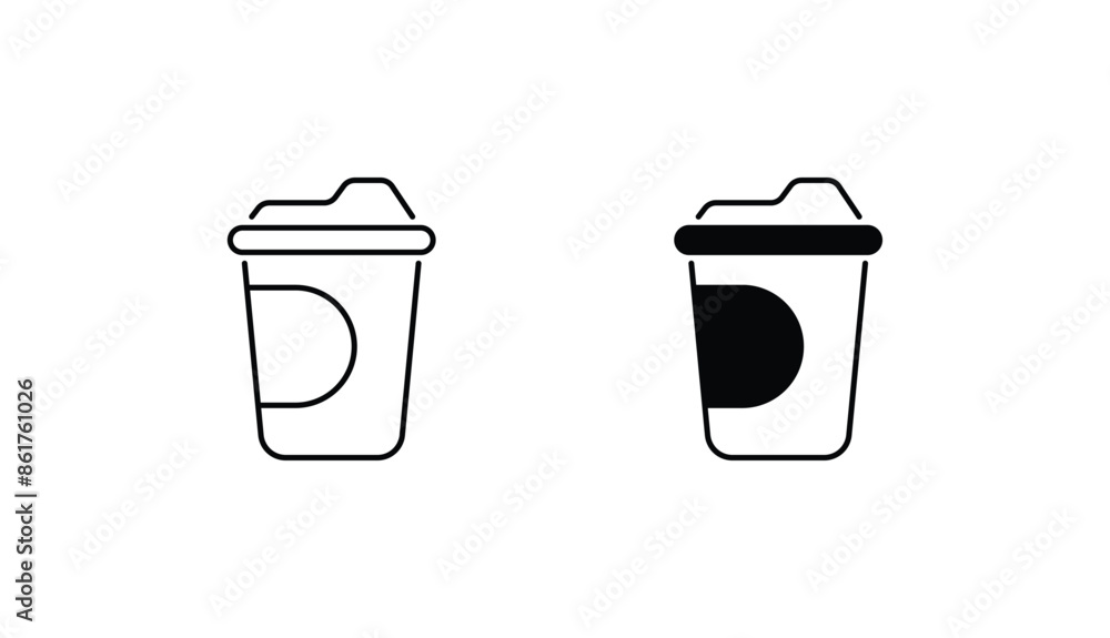 Plastic Cup icon design with white background stock illustration Plastic Cup icon design with white background stock illustration