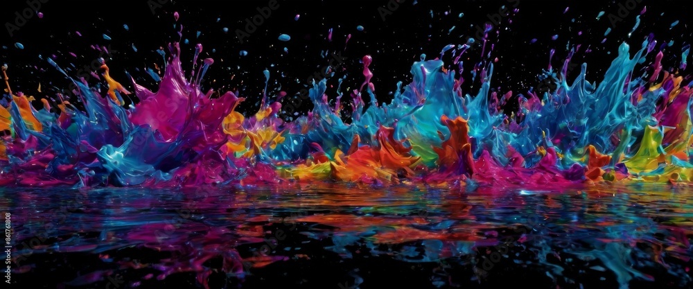 Bold holographic liquid blob Swirling metallic sheen dynamic spl Bold holographic liquid blob Swirling metallic sheen dynamic spl