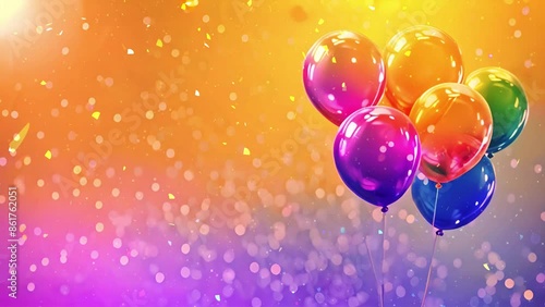 Wallpaper Mural Colorful balloons flying in the air. Flying balloons. Multicolored balloons. Balloons rising in the air. Helium balloon with rope. Happy birthday background Copy space 4k Torontodigital.ca