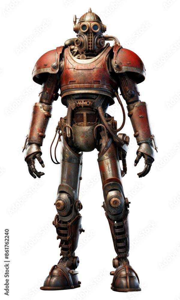 PNG Steampunk robot white background protection security. PNG Steampunk robot white background protection security.