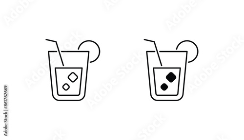 Lemonade icon design with white background stock illustration