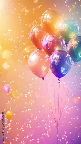 Wallpaper Mural Colorful balloons flying in the air. Flying balloons. Multicolored balloons. Balloons rising in the air. Helium balloon with rope. Happy birthday background Copy space 4k Torontodigital.ca