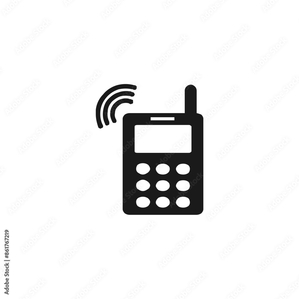 Set of monochrome telephone vector icons isolated on white background. Set of monochrome telephone vector icons isolated on white background.