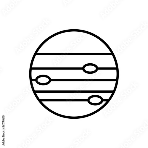 uranus line icon