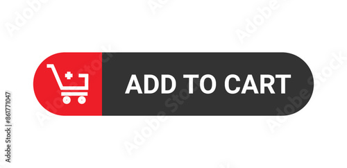 Web Button with Cart Icon: Add to Cart Button Featuring Shopping Cart Icon

