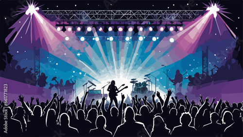 Festival concert silhouette design