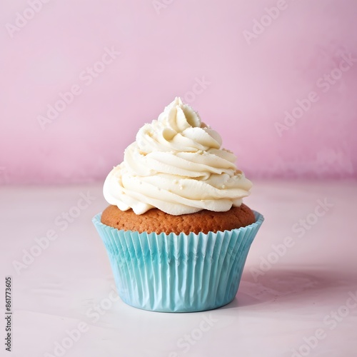 cupcake on a pastel background