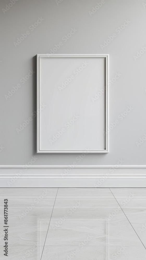 Mockup art gallery empty square frame Mockup art gallery empty square frame