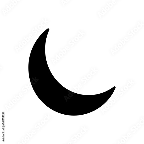 moon glyph icon