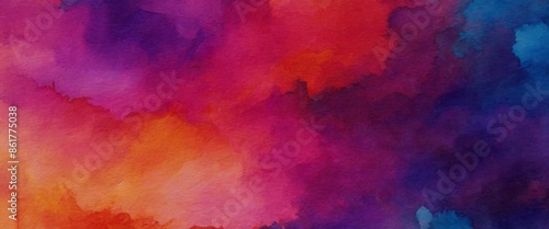 Dark grainy color gradient Abstract watercolor bleed moody purpl