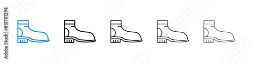 Boot liner icon vector set.