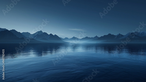 Calm Dark Blue Lake   © wiizii