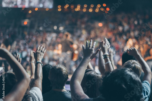 man hands up liberation church worship