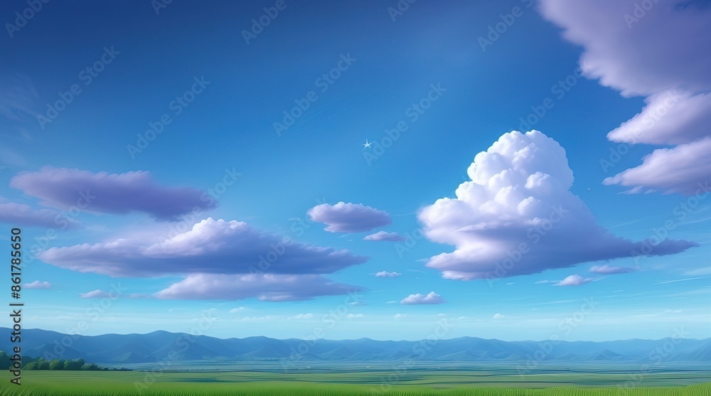 Fototapeta premium grass and blue sky