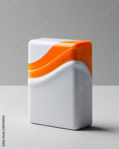 different orange and grey package design photo