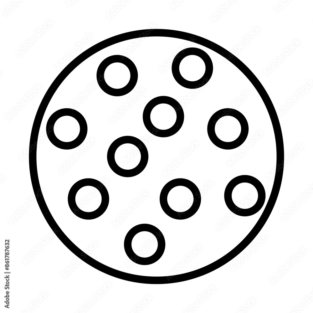 Illustration depicting a black cookie icon on a white background
Illustration depicting a black cookie icon on a white background