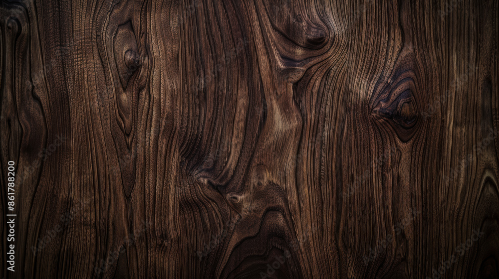 Fototapeta premium Dark-colored wood texture background. Natural grain and high contrast.