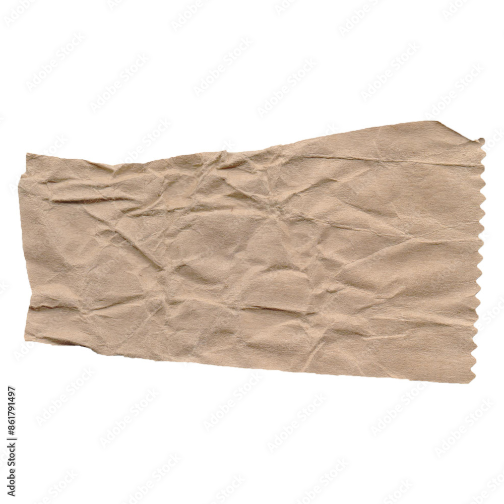 A crumpled paper sheet, a piece of paper is torn A crumpled paper sheet, a piece of paper is torn