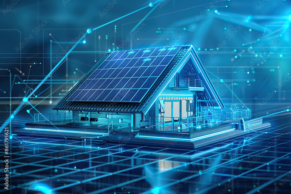 Generative ai on theme of solar cell panels in a photovoltaic power plant, eco renewable power Generative ai on theme of solar cell panels in a photovoltaic power plant, eco renewable power