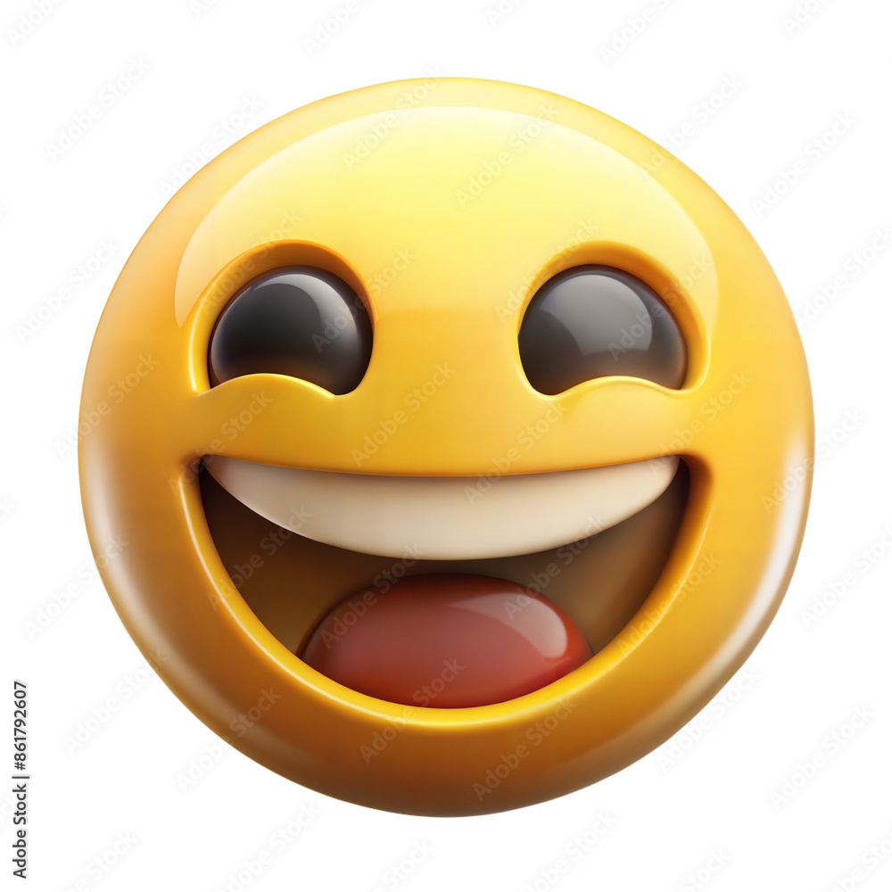 Fototapeta premium smile emoji on transparent background