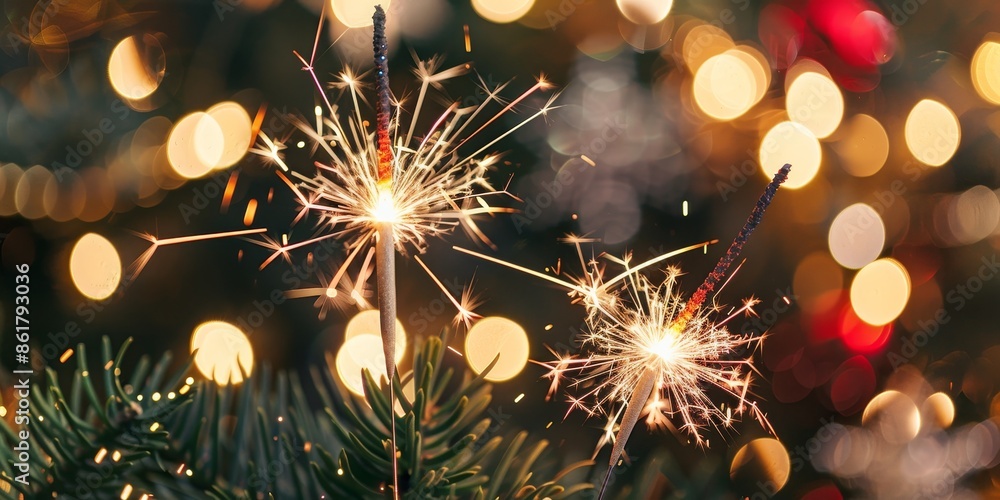 Sparklers sparklers in bokeh on a dark background Sparklers sparklers in bokeh on a dark background