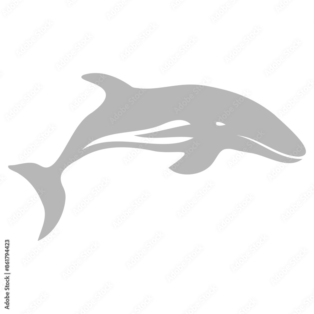 Fototapeta premium A gray silhouette of a whale