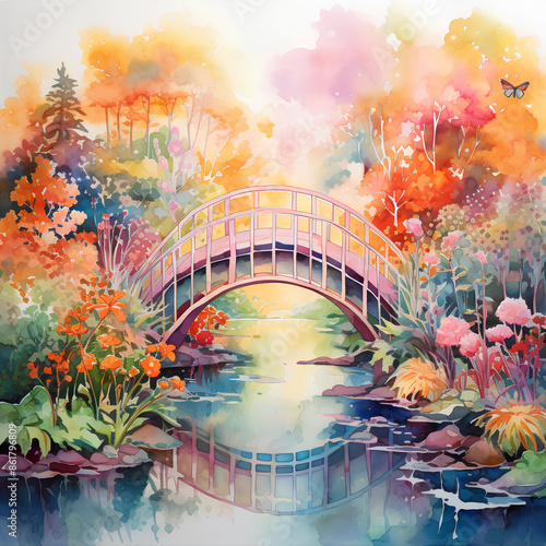 landscape with flowers