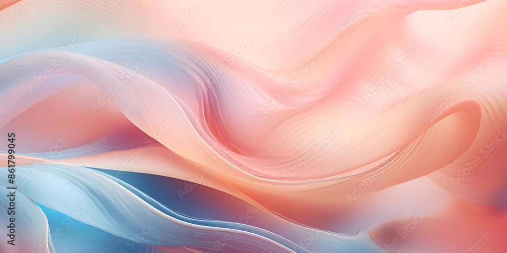 Fototapeta premium Abstract soft pastel background with smooth liquid shapes