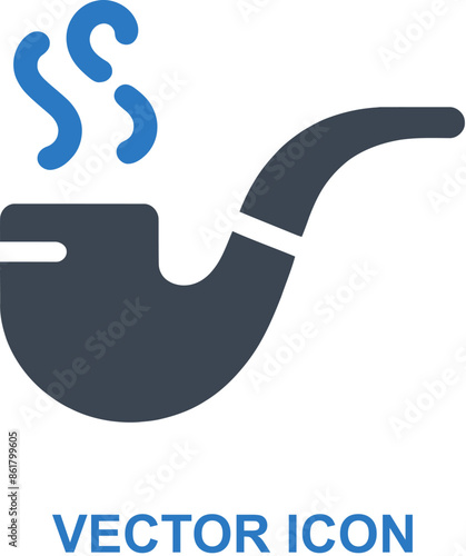Smoking Pipe with Smoke Icon