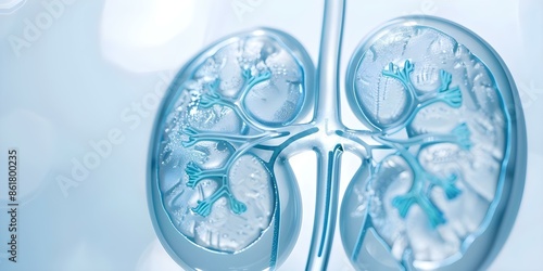 Illustration of Human Kidney Anatomy. Concept Kidney Structure, Human Anatomy, Medical Illustration, Internal Organs, Nephrology