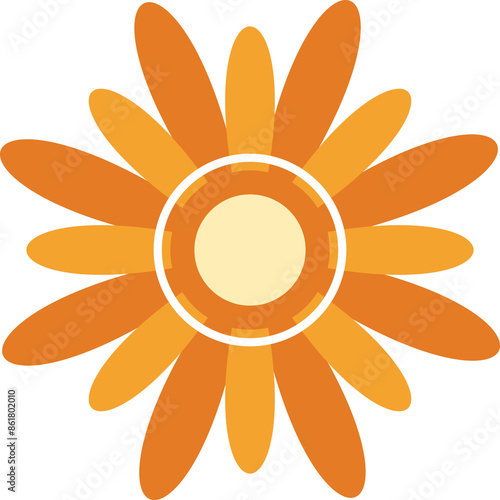 Retro Seventies Groovy Flower