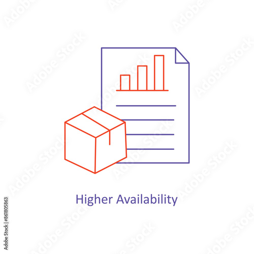 Higher Availability: Ensuring Maximum Uptime and Reliability with editable stroke.
