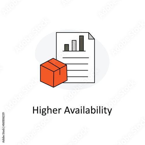 Higher Availability: Maximizing System Uptime and Dependability with editable stroke.