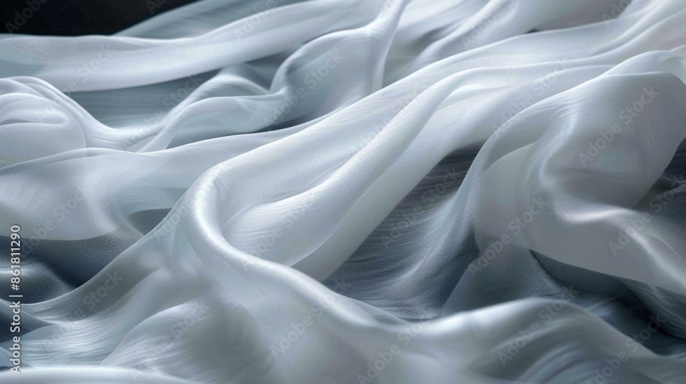 Obraz premium The smooth cascading fabric adds a touch of elegance to the untamed beauty of the mountain stream.