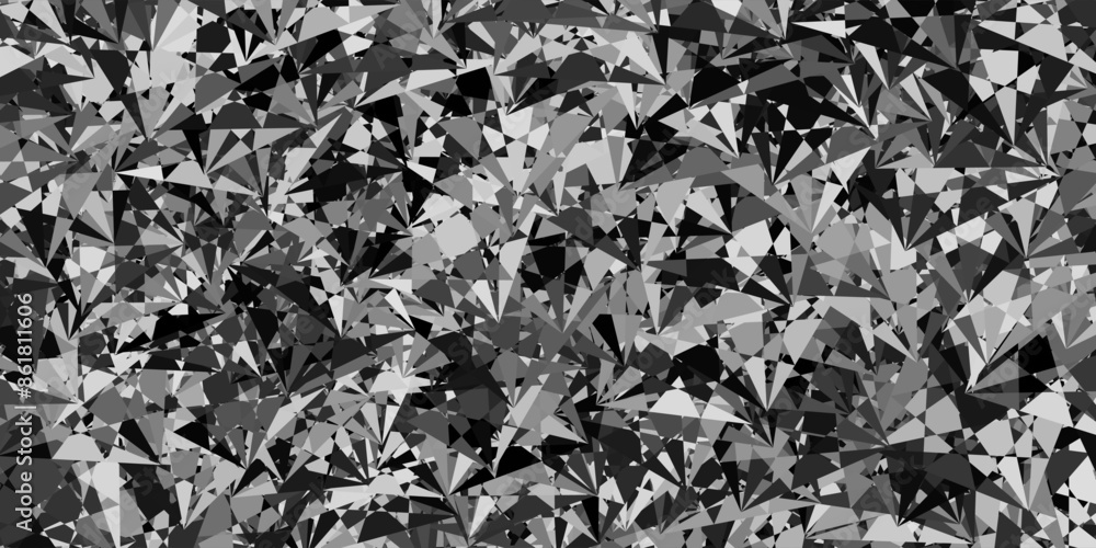 Dark Gray vector template with triangle shapes. Dark Gray vector template with triangle shapes.