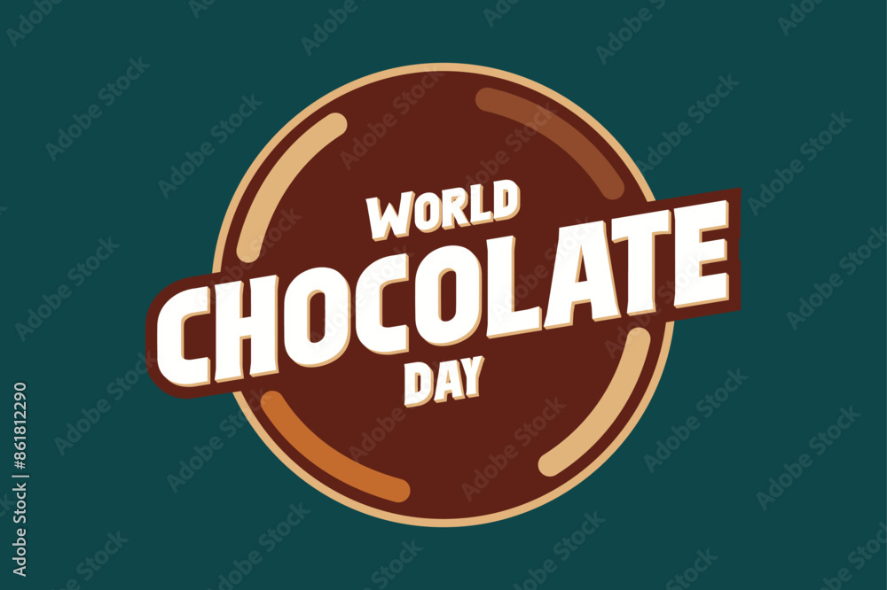 Fototapeta premium world chocolate day slogan art