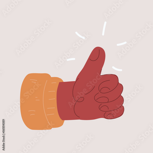 Vector illustration of Thumb up