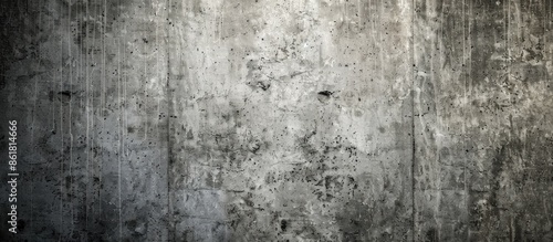 A cement wall with a grey, grungy texture provides a blank area for adding elements in an image. Copy space image. Place for adding text and design