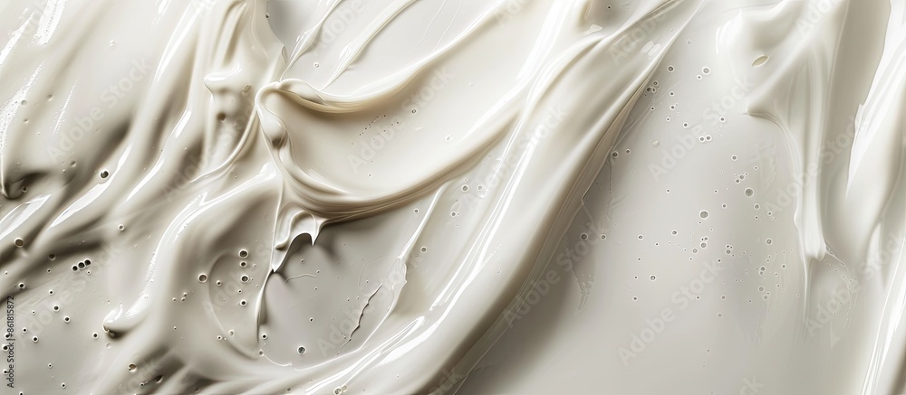 Smooth and creamy white texture ideal for cosmetic product design with space for images or text. Copy space image. Place for adding text and design Smooth and creamy white texture ideal for cosmetic product design with space for images or text. Copy space image. Place for adding text and design