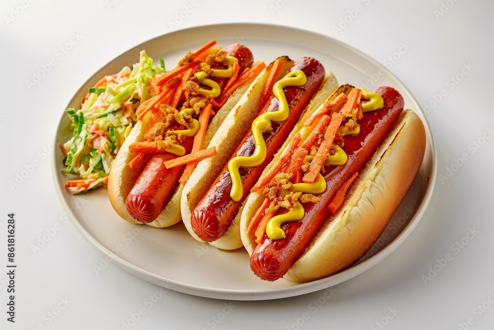 Gourmet Vegetarian Carrot Hot Dogs with Crispy Onions Gourmet Vegetarian Carrot Hot Dogs with Crispy Onions
