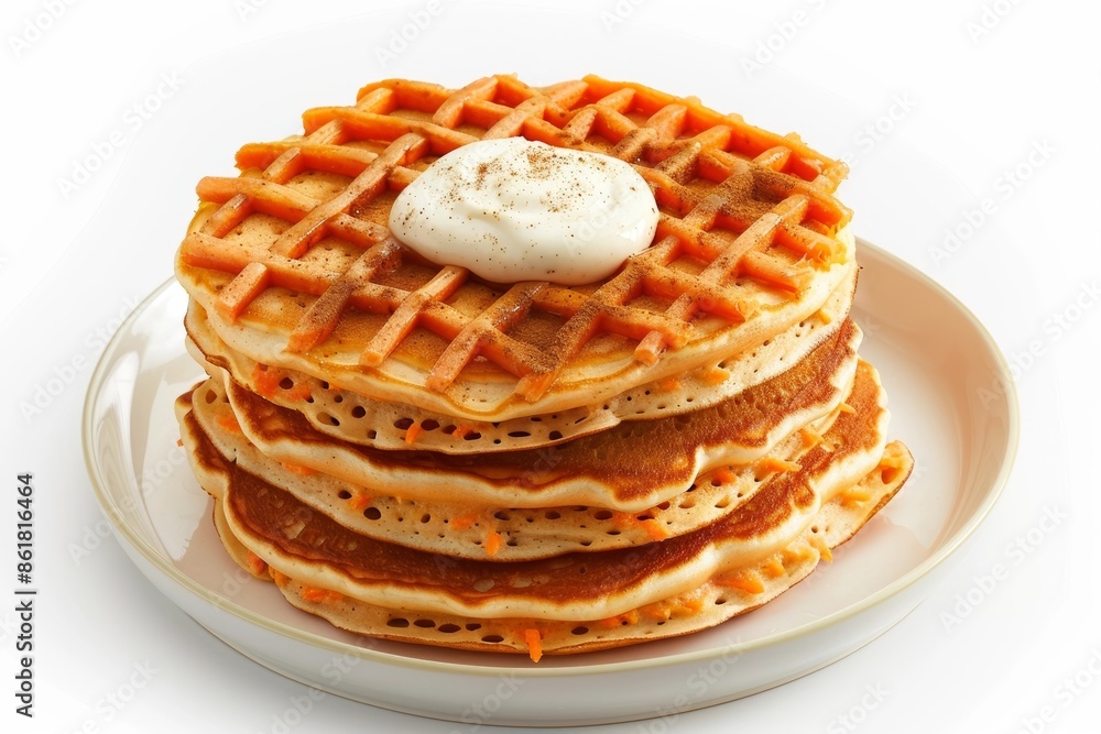 Intricate Carrot Pancakes with Cream Cheese Topping Intricate Carrot Pancakes with Cream Cheese Topping