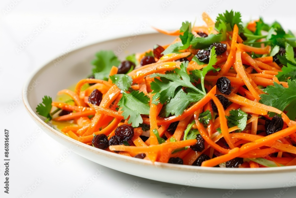 Delightful Carrot Quik Slaw with Tangy Citrus Dressing and Cilantro Garnish Delightful Carrot Quik Slaw with Tangy Citrus Dressing and Cilantro Garnish