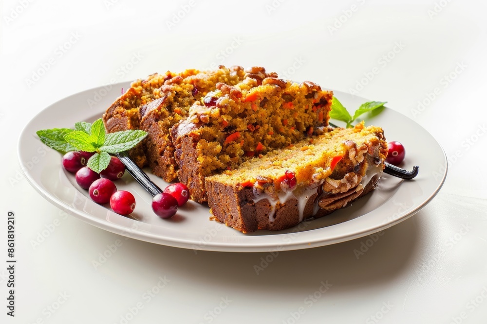 Cranberry and Walnut Quick Bread with Vanilla Bean Glaze Cranberry and Walnut Quick Bread with Vanilla Bean Glaze