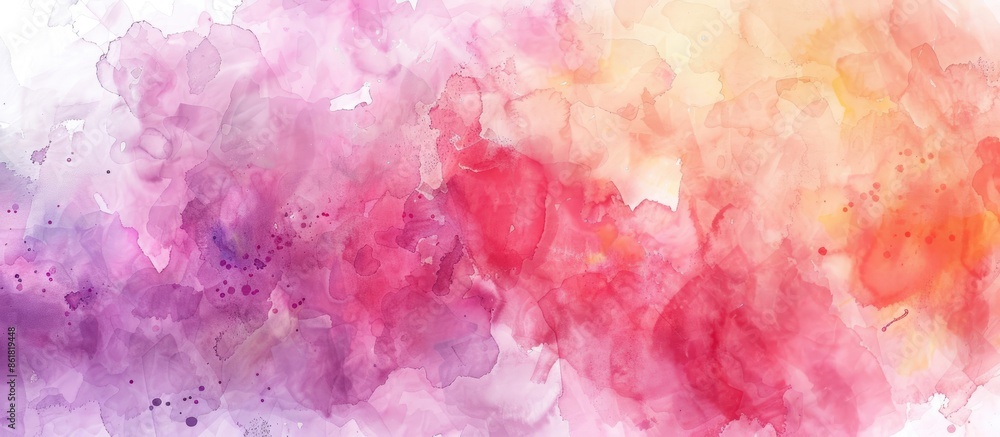 Fototapeta premium Watercolor abstract art painting on a background perfect for card design or creative banners with a blank area for additional elements, like text or images, known as copy space image.