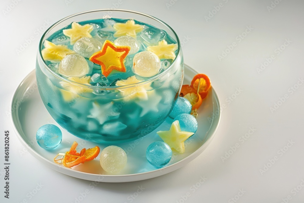 Tropical Brunch Punch with Pineapple, Blue Curacao, and Sparkling Wine Tropical Brunch Punch with Pineapple, Blue Curacao, and Sparkling Wine