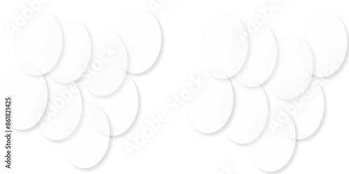 Abstract white modern transparency circle presentation background. Many beautiful bubbles on white background . Abstract white background with a lot of circles. Bubbles abstract. illustration design.