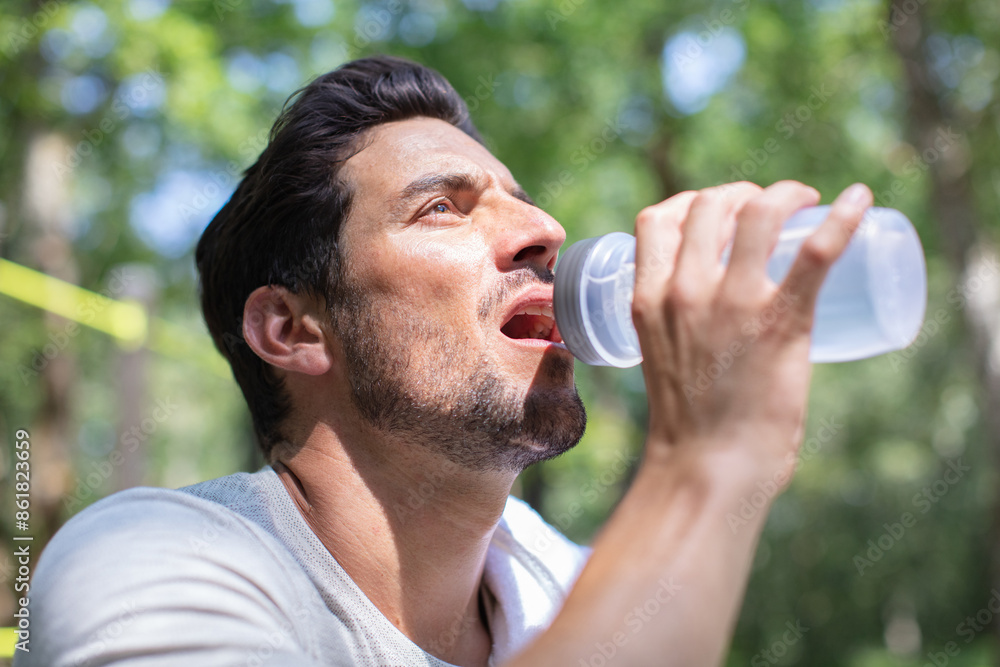 drinking water fresh wellness sporty training concept drinking water fresh wellness sporty training concept