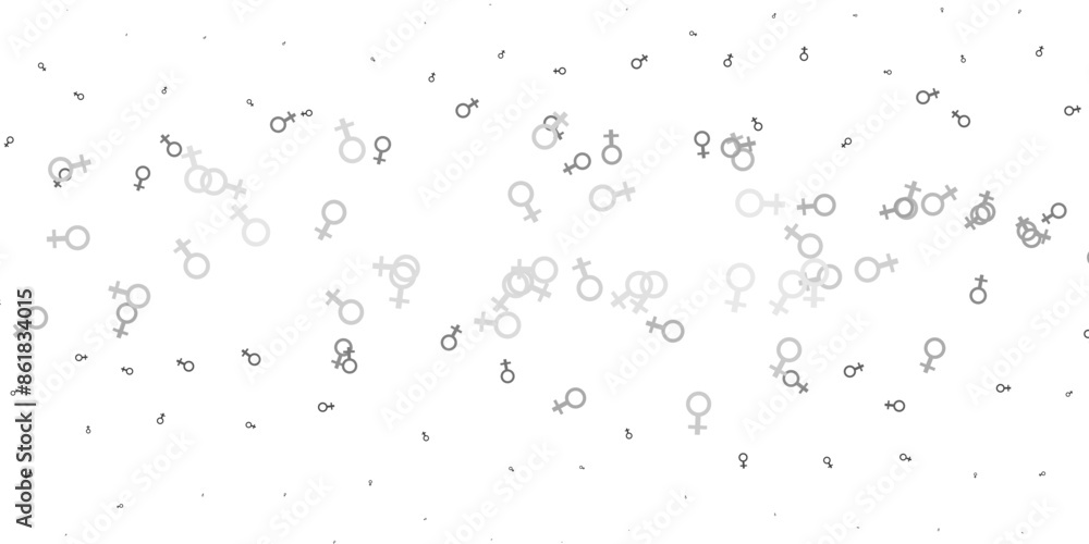 Light Gray vector background with woman symbols. Light Gray vector background with woman symbols.